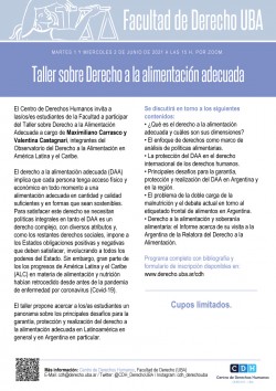 Taller sobre Derecho a la alimentación adecuada.