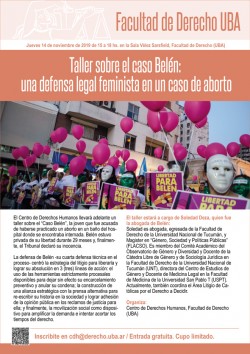 Taller sobre el caso Belén: una defensa legal feminista en un caso de aborto