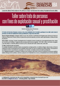 Taller sobre trata de personas con fines de explotación sexual y prostitución