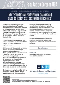 Taller "Sociedad civil y activismo en discapacidad: el uso del  litigio y otras estrategias de incidencia"