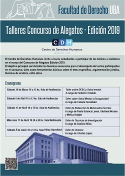 Talleres Concurso de Alegatos - Edición 2019