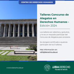 Talleres Concurso de Alegatos en Derechos Humanos - Edición 2024