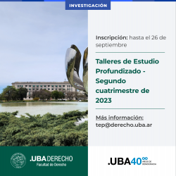 Talleres de Estudio Profundizado - Segundo cuatrimestre de 2023