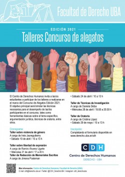 Talleres del Concurso de alegatos - Edición 2021