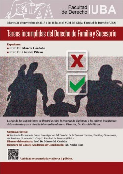 Tareas incumplidas del Derecho de Familia y Sucesorio