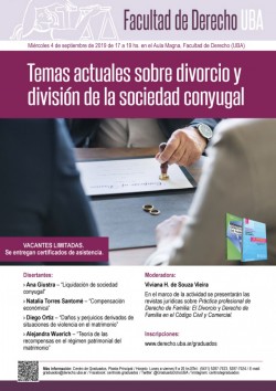 Temas actuales sobre divorcio y división de la sociedad conyugal