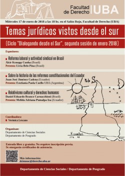 Temas jurídicos vistos desde el sur (Ciclo "Dialogando desde el Sur", segunda sesión de enero 2018)