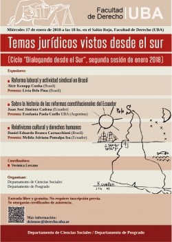 Temas jurídicos vistos desde el sur (Ciclo "Dialogando desde el Sur", segunda sesión de enero 2018)