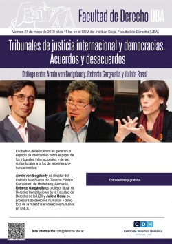 Tribunales de justicia internacional y democracias. Acuerdos y desacuerdos. Diálogo entre Armin von Bodgdandy, Roberto Gargarella y Julieta Rossi