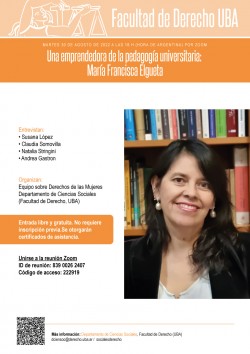 Una emprendedora de la pedagogÃ­a universitaria: MarÃ­a Francisca Elgueta