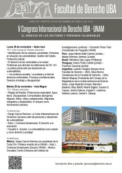V Congreso Internacional de Derecho UBA - UNAM. El derecho de los sectores y personas vulnerables