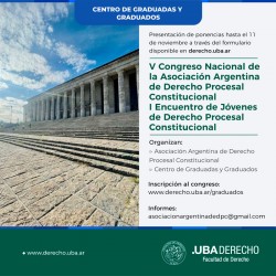 V Congreso Nacional de la Asociación Argentina de Derecho Procesal Constitucional - I Encuentro de Jóvenes de Derecho Procesal Constitucional