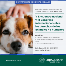 V Encuentro nacional y III Congreso internacional sobre los derechos de los animales no humanos