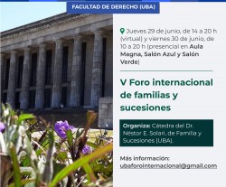 V Foro internacional de familias y sucesiones