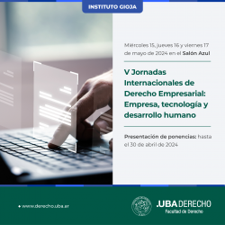 V Jornadas Internacionales de Derecho Empresarial: Empresa, tecnología y desarrollo humano 