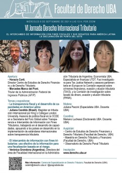 VI Jornada Derecho Internacional Tributario. El Intercambio de información con fines fiscales y sus desafíos para América Latina. La Declaración de Punta del Este