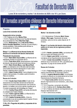VI Jornadas argentino chilenas de Derecho Internacional