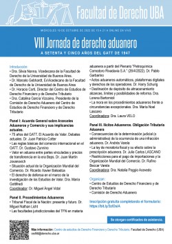 VIII Jornada de derecho aduanero. A setenta y cinco años del GATT de 1947