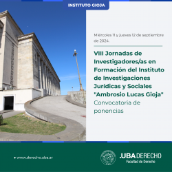 VIII Jornadas de Investigadores/as en Formación del Instituto de Investigaciones Jurídicas y Sociales "Ambrosio Lucas Gioja"