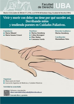 Vivir y morir con dolor: no tiene por qué suceder así. Derribando mitos y tendiendo puentes en Cuidados Paliativos