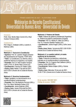 Webinarios de Derecho Constitucional. Universidad de Buenos Aires - Universidad de Oviedo