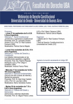 Webinarios de Derecho Constitucional - Universidad de Oviedo - Universidad de Buenos Aires