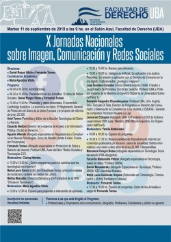 X Jornadas Nacionales sobre Imagen, Comunicación y Redes Sociales