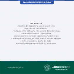 XIV Encuentro de jóvenes profesores/as de Derecho Constitucional: Debates pendientes a 30 años de la reforma constitucional de 1994