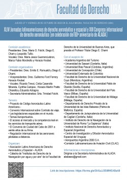 XLIV Jornadas latinoamericanas de derecho aeronÃ¡utico y espacial y XIII Congreso internacional de derecho aeronÃ¡utico (en celebraciÃ³n del 60Âº aniversario de ALADA)