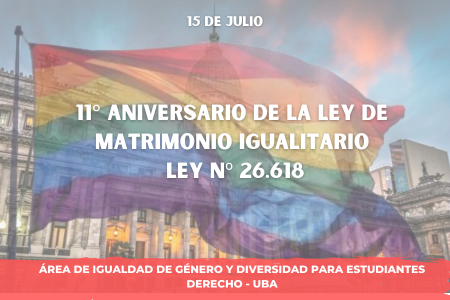 Aniversario de la Ley de Matrimonio Igualitario - Ley Nº 26.618