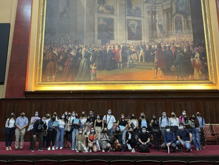 Celebracin por la bienvenida de los alumnos y alumnas del programa de recepcin internacional de la Facultad