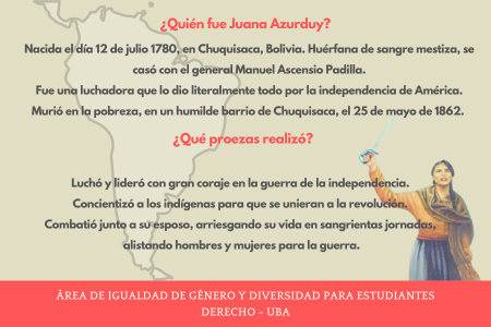 Día de las Heroínas y Mártires de la Independencia de América.  En honor al nacimiento de la Teniente Coronel Juana Azurduy