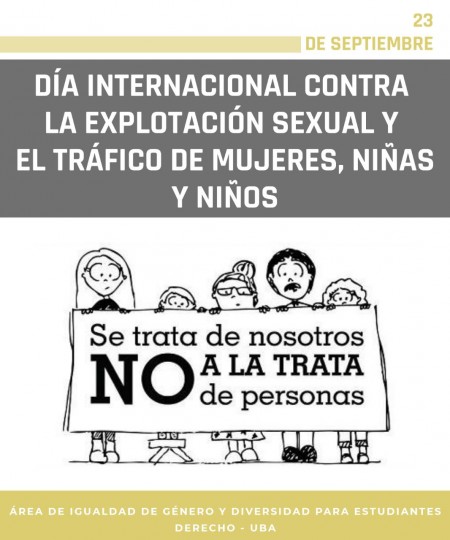 Día internacional contra la explotación sexual y el tráfico de mujeres y niñas/os