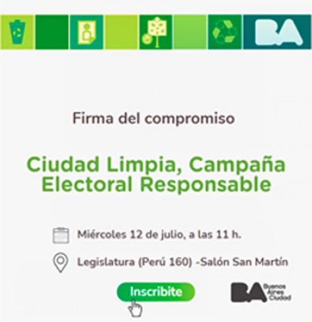 El Observatorio de Derecho Electoral de la Facultad de Derecho de la UBA particip de la iniciativa "Ciudad Limpia, Campaa Responsable", y adhiri al compromiso all acordado