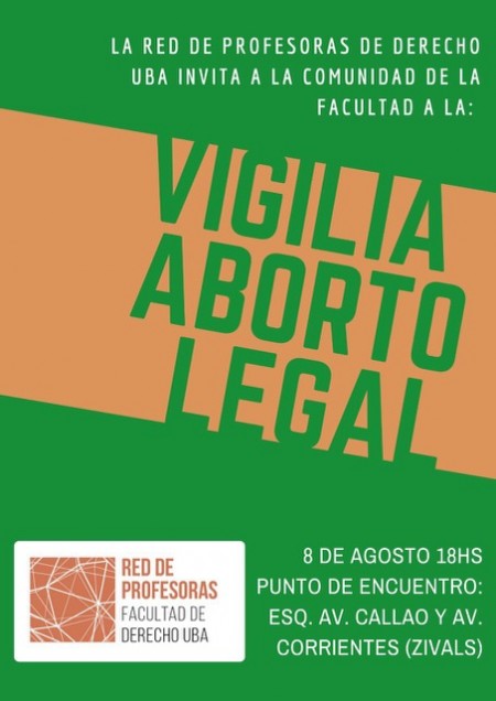 El Programa "Gnero y Derecho" se suma a la vigilia frente al Congreso Nacional el da 8 de agosto