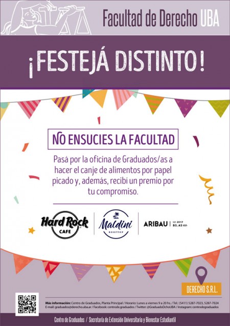 ¡Festejá distinto! Derecho solidario, responsable y limpio