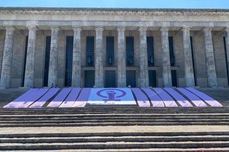 Intervención artística en el marco del Día Internacional de la Mujer