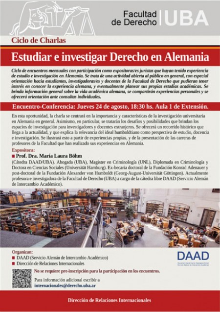 Lanzamiento ciclo de encuentros sobre investigacin y estudio en Alemania, segundo cuatrimestre