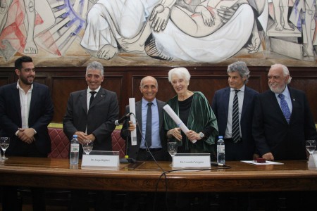 Rosa Graciela Castagnola de Fernández Meijide y Daniel Marcelo Salvador recibieron el Doctorado Honoris Causa de la UBA