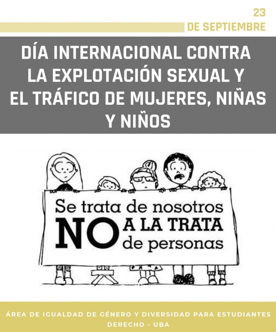 Día internacional contra la explotación sexual y el tráfico de mujeres y  niñas/os | Facultad de Derecho - Universidad de Buenos Aires