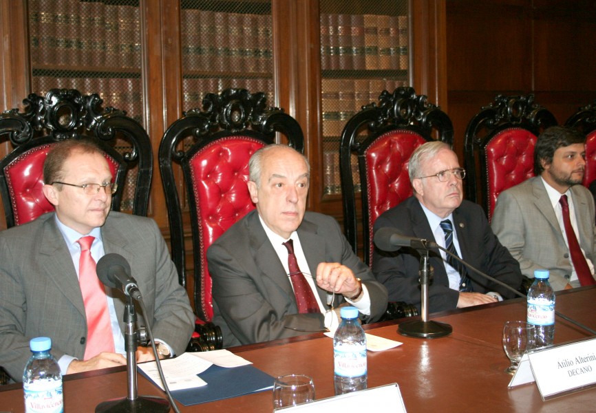 Gustavo Martn Prada, Atilio Alterini, Tulio Ortiz y Gonzalo lvarez