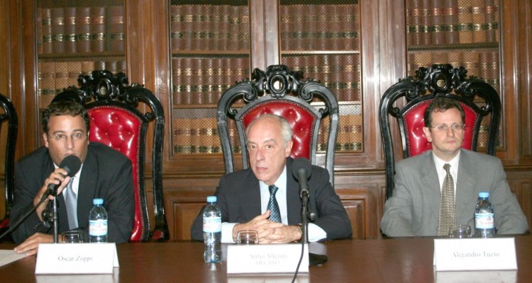 Oscar Zoppi, Atilio Alterini y Alejandro Tuzio