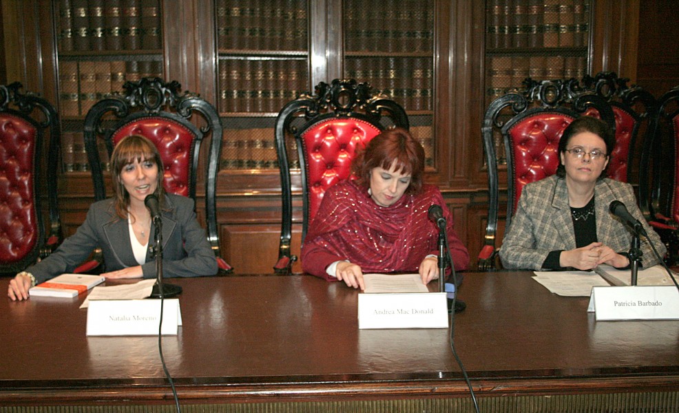 Natalia Moreno, Andrea Mac Donald y Patricia Barbado