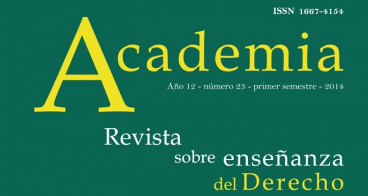 Nuevo nmero de Academia. Revista sobre enseanza del Derecho