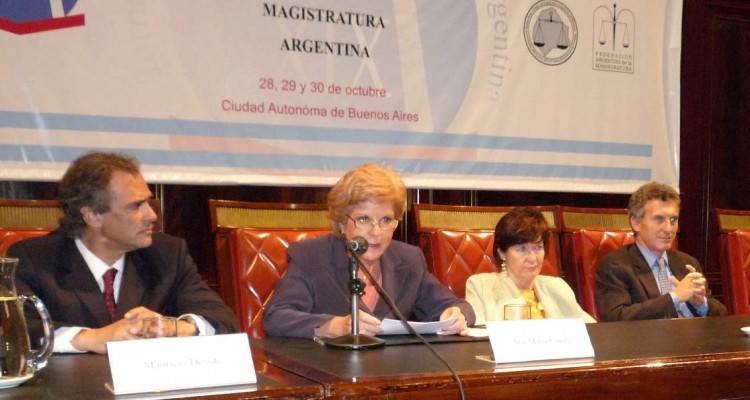 Mauricio Devoto, Ana Mara Conde, Elena Highton de Nolasco y Mauricio Macri