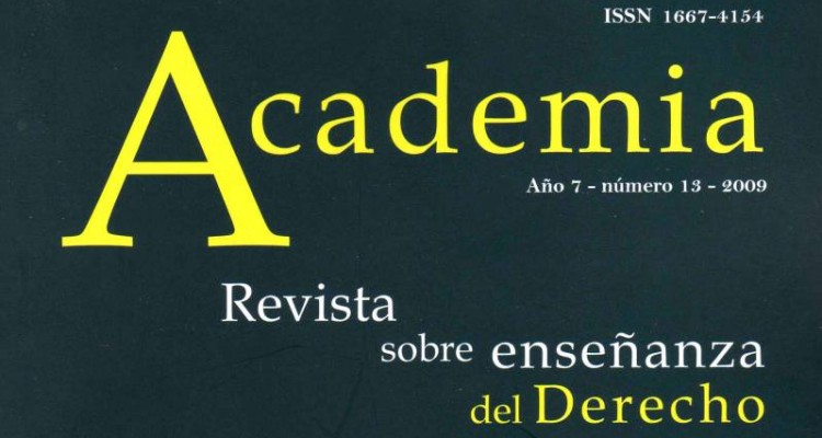 Aparicin del nmero XIII de Academia. Revista sobre enseanza del Derecho