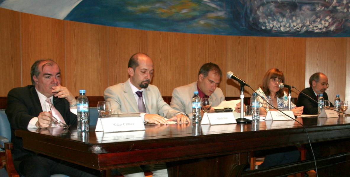 Walter Carnota, Alfredo Soto, Calogero Pizzolo, Sandra C. Negro y Umberto Celli