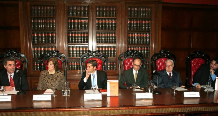 Eduardo Mertehikian, María Angélica Gelli, Juan José Carbajales, Carlos Balbín, Ricardo Guibourg y Norberto Berner