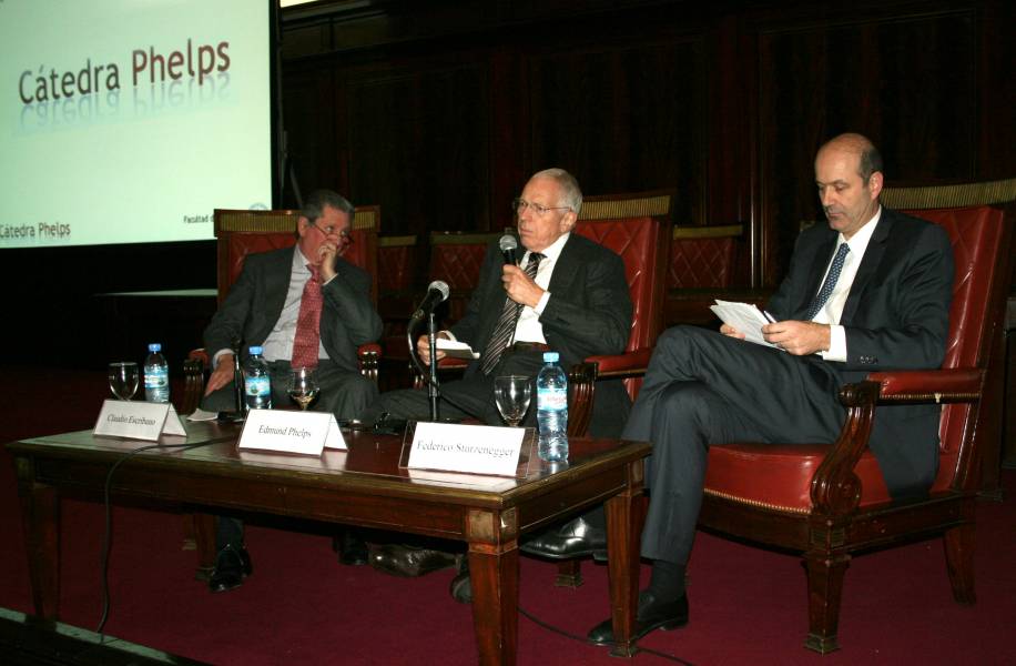 Claudio Escribano, Edmund Phelps y Federico Sturzenegger