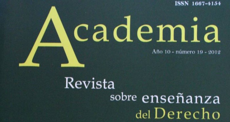 Nmero XIX de Academia. Revista sobre enseanza del Derecho